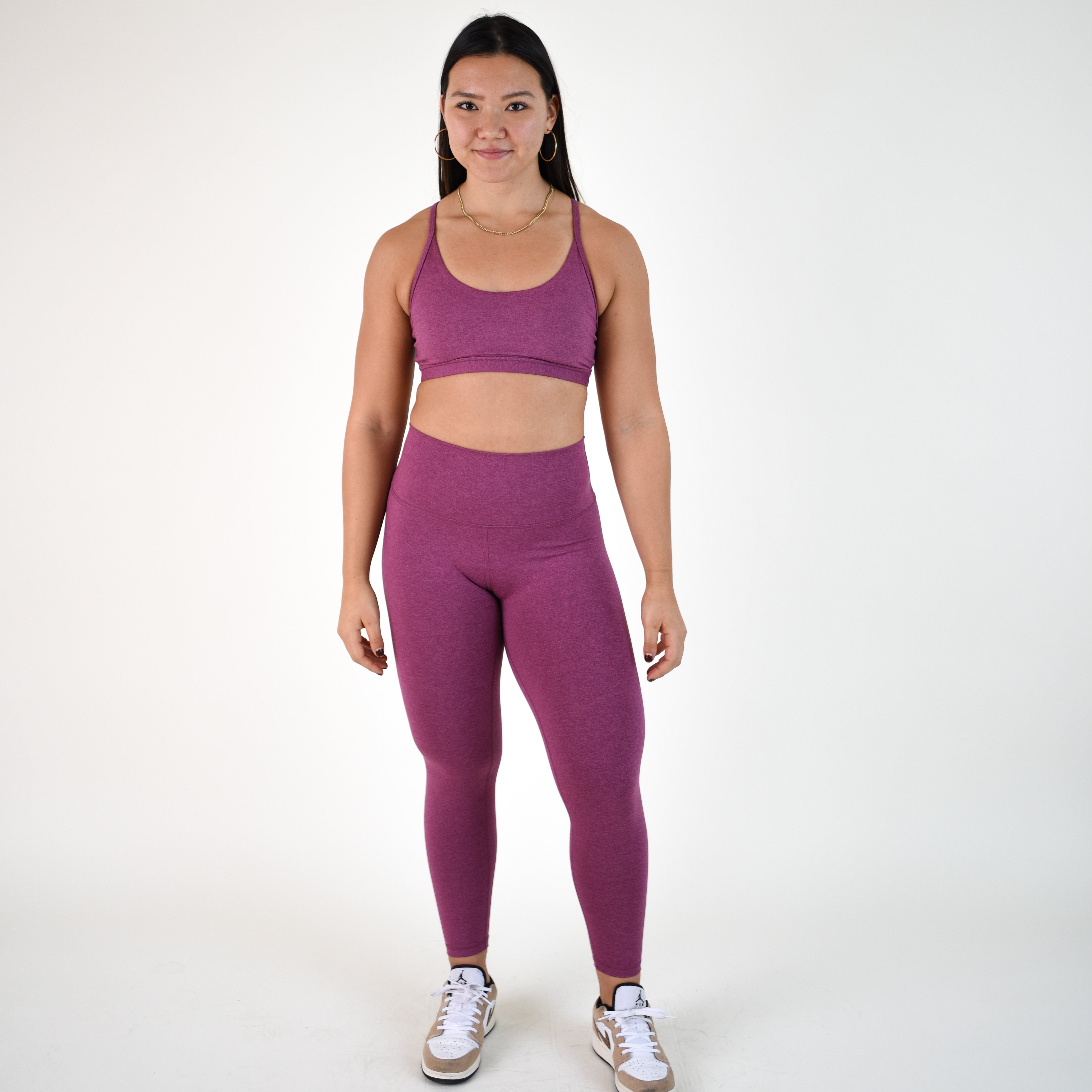 Heather Violet Leopard Legging 7/8 25" - El Toro