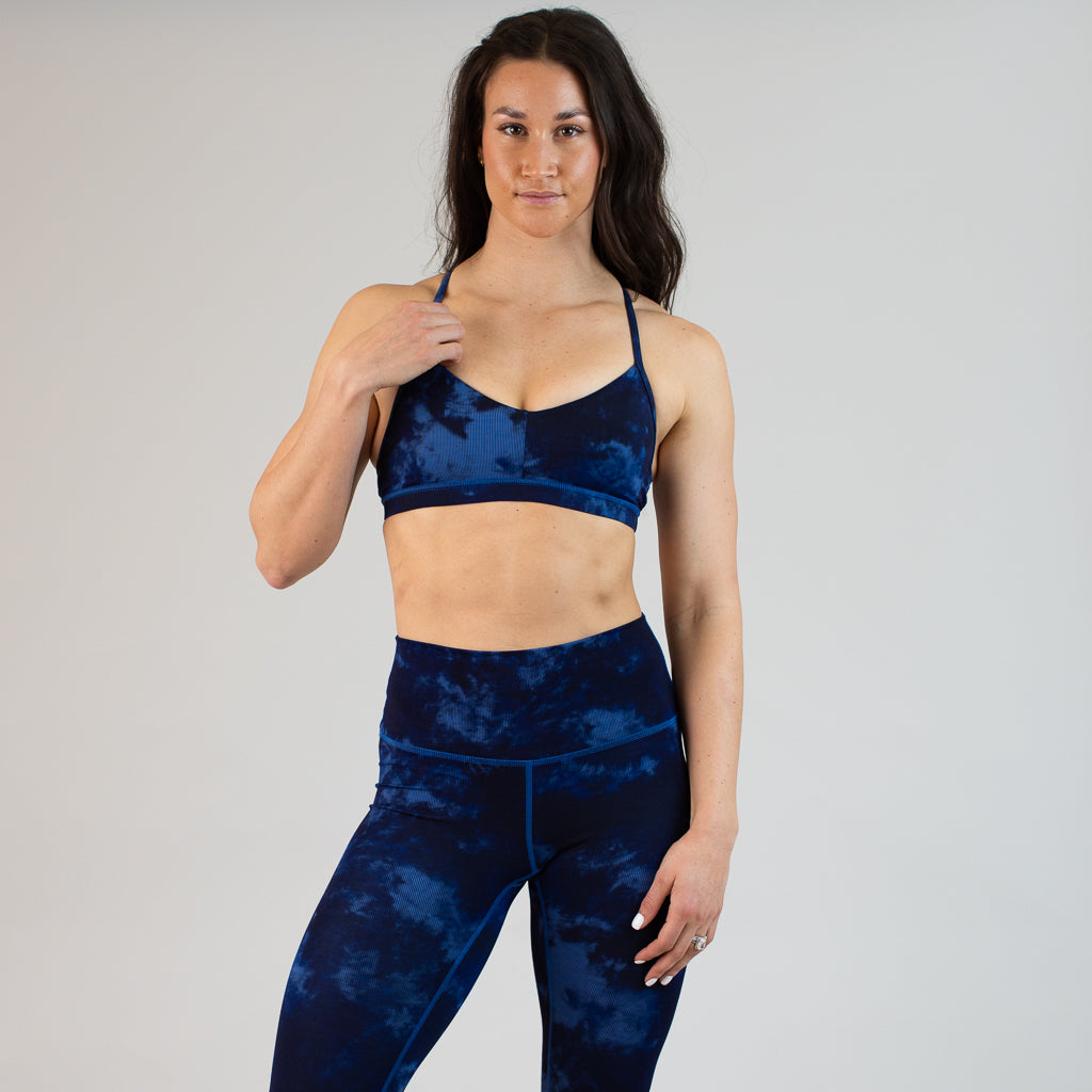 Blue Dream Rib Sports Bra - Reinette by FLEO