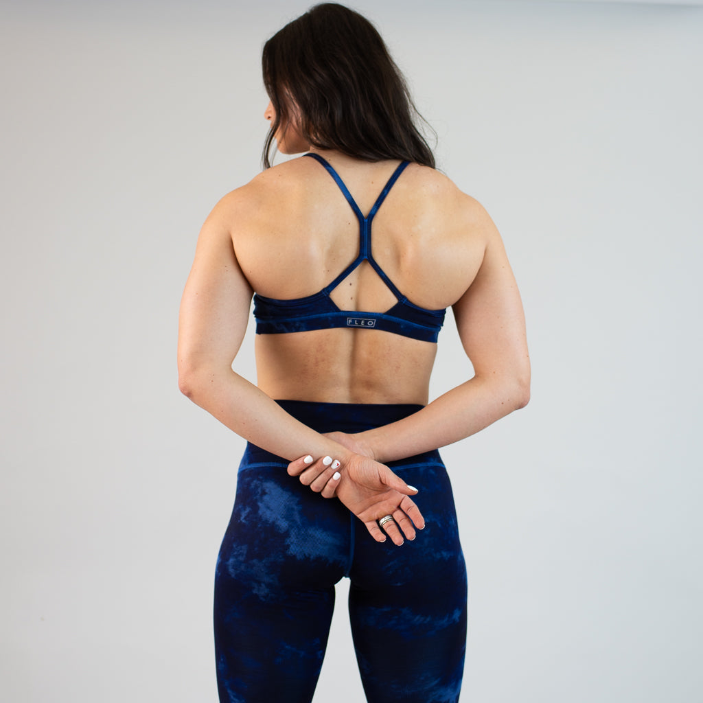 Blue Dream Rib Sports Bra - Reinette by FLEO