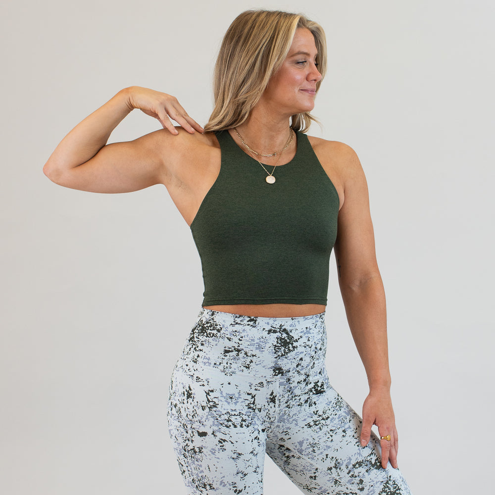 Heather Forest Night Vault Crop Tank - Fitted