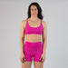 Fuchsia Purple Rib Racerback Sports Bra - Cami by FLEO