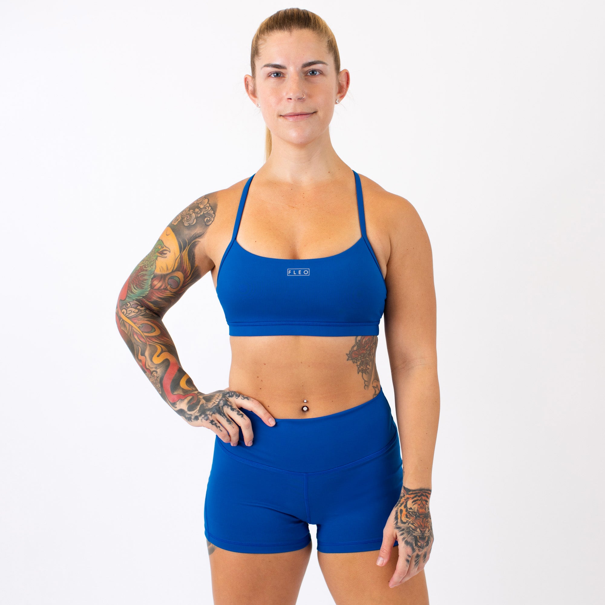 Loop Back Sports Bra - Cobalt