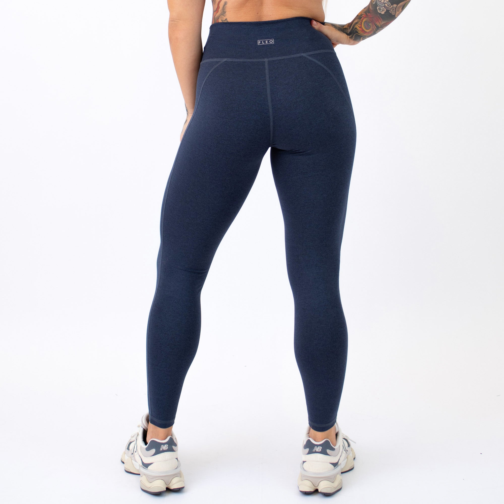 Heather Maritime Blue No Front Seam Legging 7/8 25" - Charge
