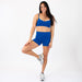 Cobalt No Front Seam High Rise Spandex Shorts