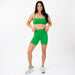 Kelly Green No Front Seam Biker Shorts