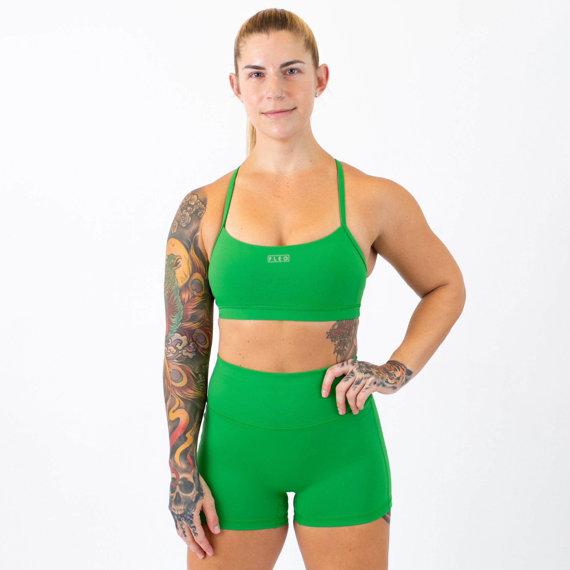 Loop Back Sports Bra - Kelly Green