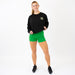 Affinity Oversized Long Sleeve Crop T - Black FLEO Performance