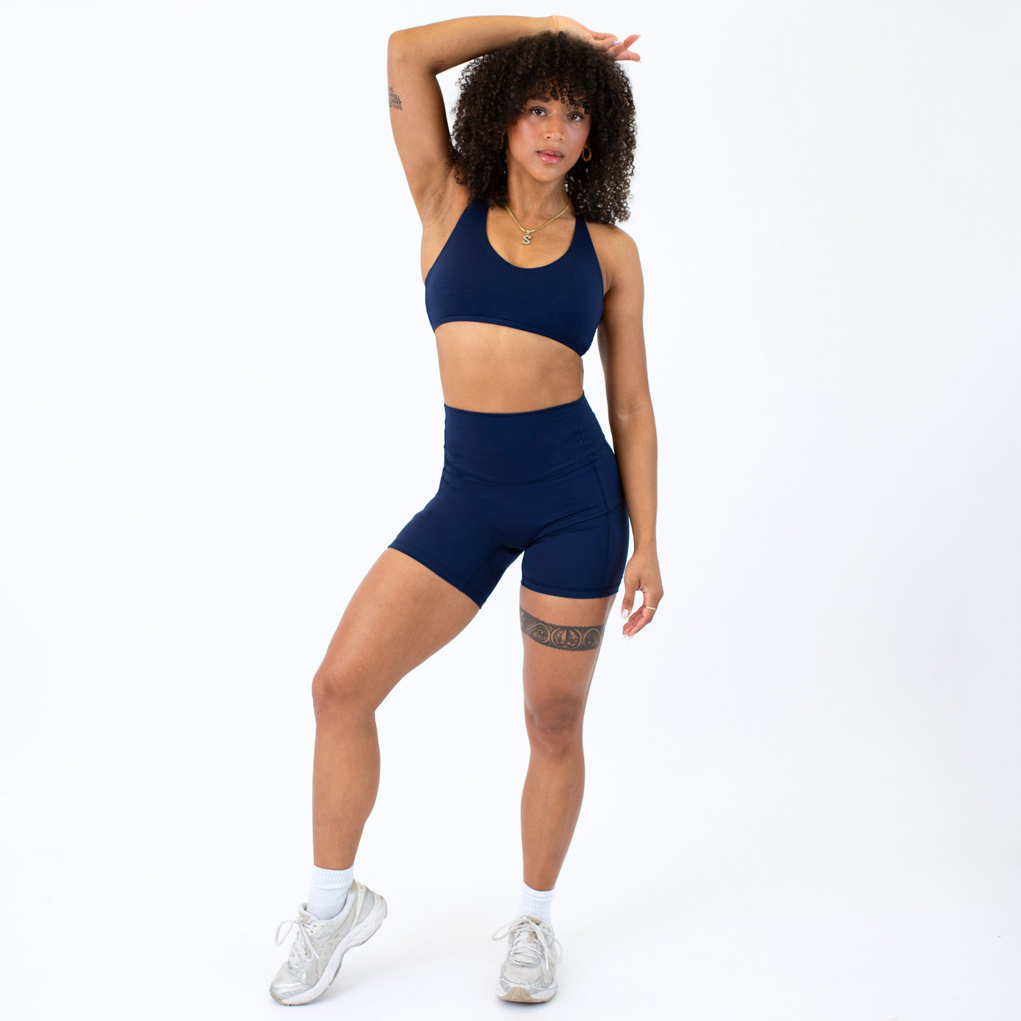 Classic Navy No Front Seam Training Short - Pedal