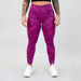 Fuchsia Red Camo Leggings - El Toro in Bounce fabric by FLEO