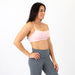 X Back Sports Bra - Chloe in Strawberry Cream