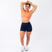 Classic Navy No Front Seam High Rise Spandex Shorts