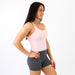Strawberry Cream Switch Up Crop Tank - Fitted