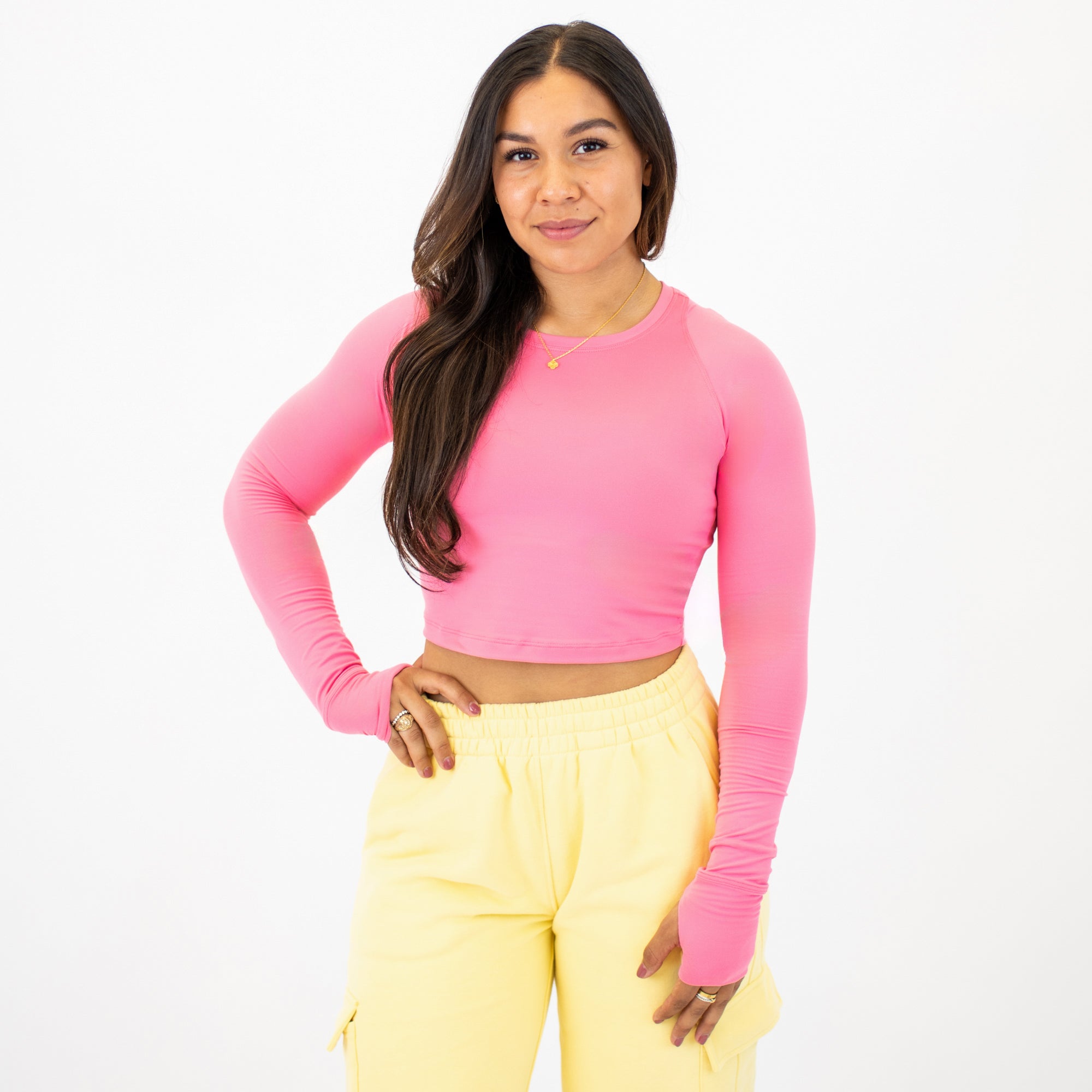 Rosy Future Foundation Crop Long Sleeve -1