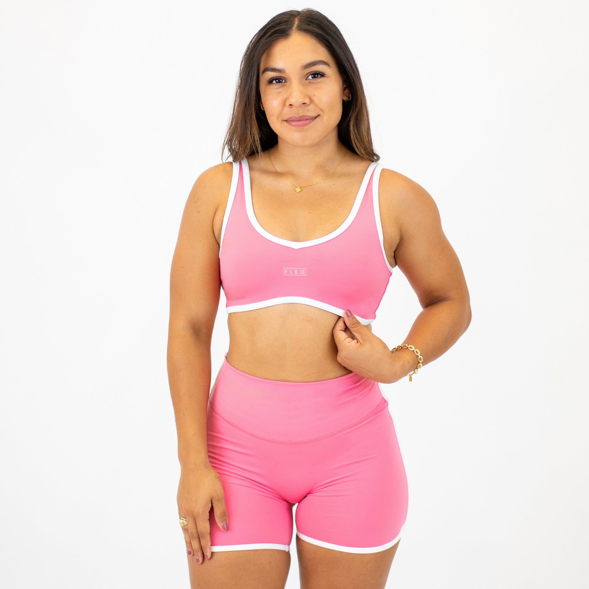 Rosy Future + White Jett Bralette - Light Support -1
