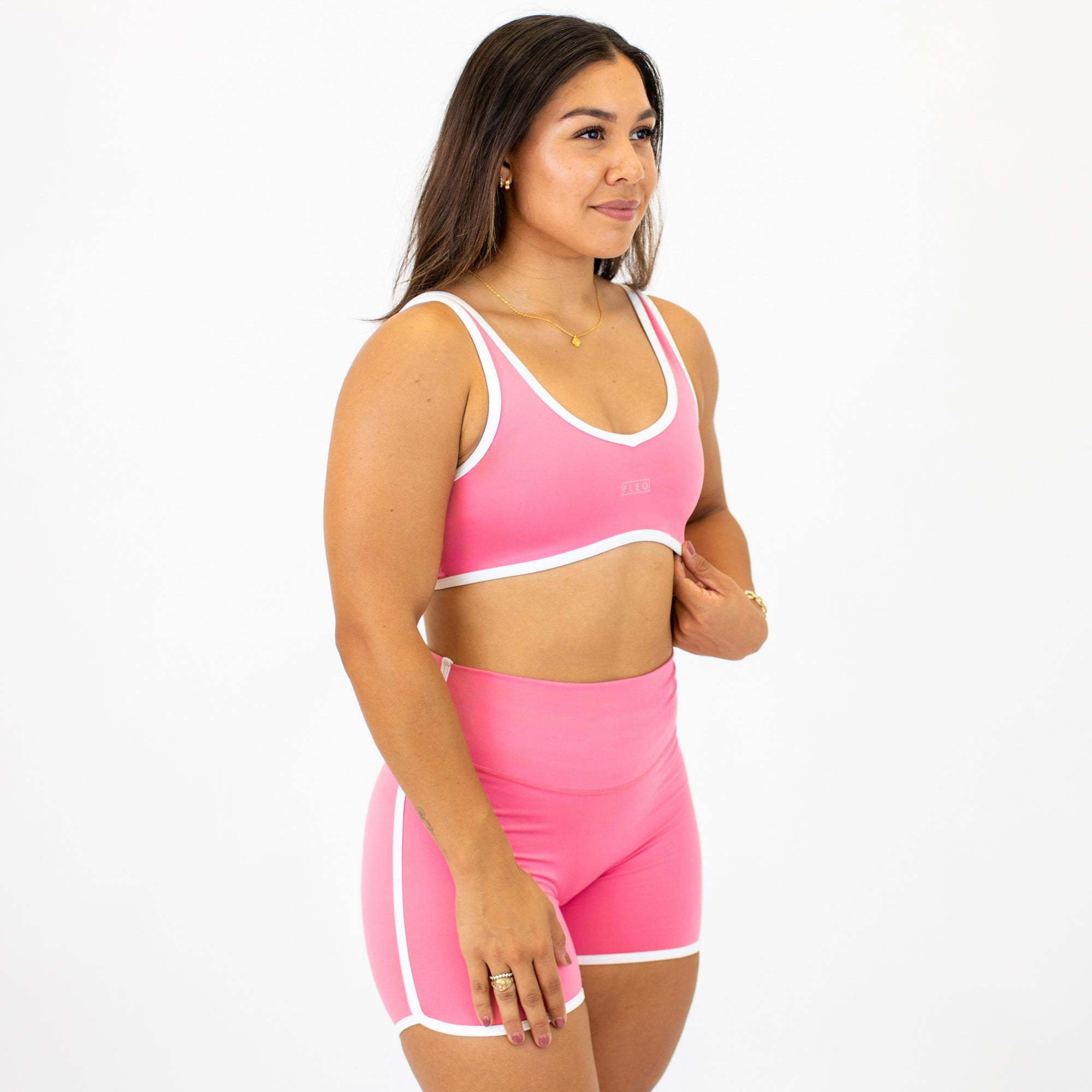 Rosy Future + White Jett Bralette - Light Support -4