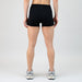 Black Mid Rise Contour Training Shorts For Women