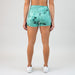 Mint Crystal Mid Rise Contour Training Shorts For Women