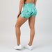 Mint Crystal Mid Rise Contour Training Shorts For Women
