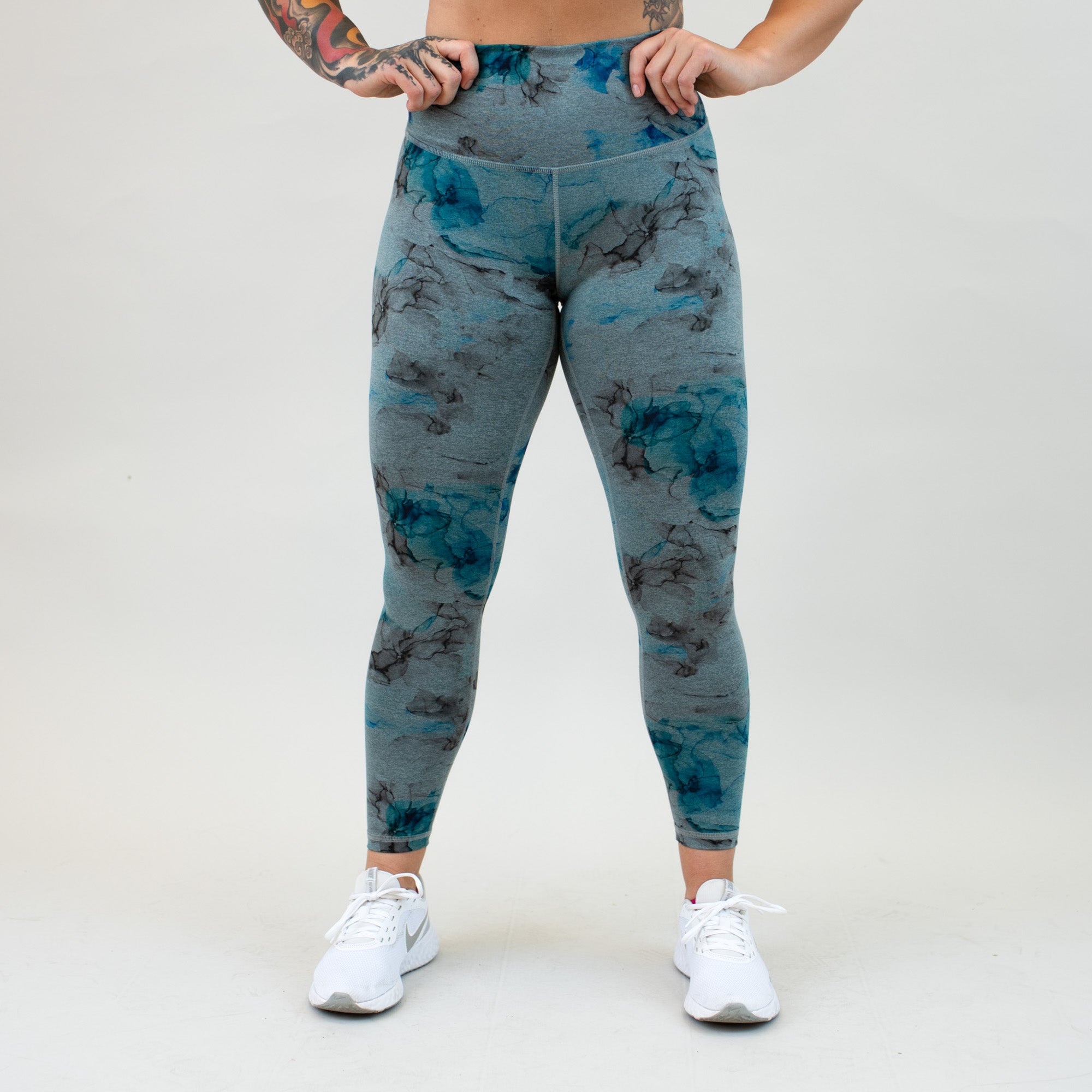 Heather Gray and Blue Legging 7/8 25" - El Toro