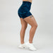 Heather Sailor Blue Camo High Rise Spandex Shorts