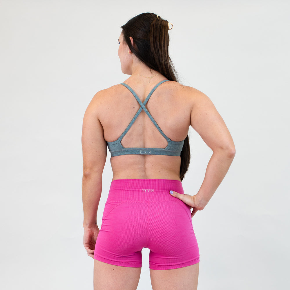 X Back Sports Bra - Heather Camo - Chloe