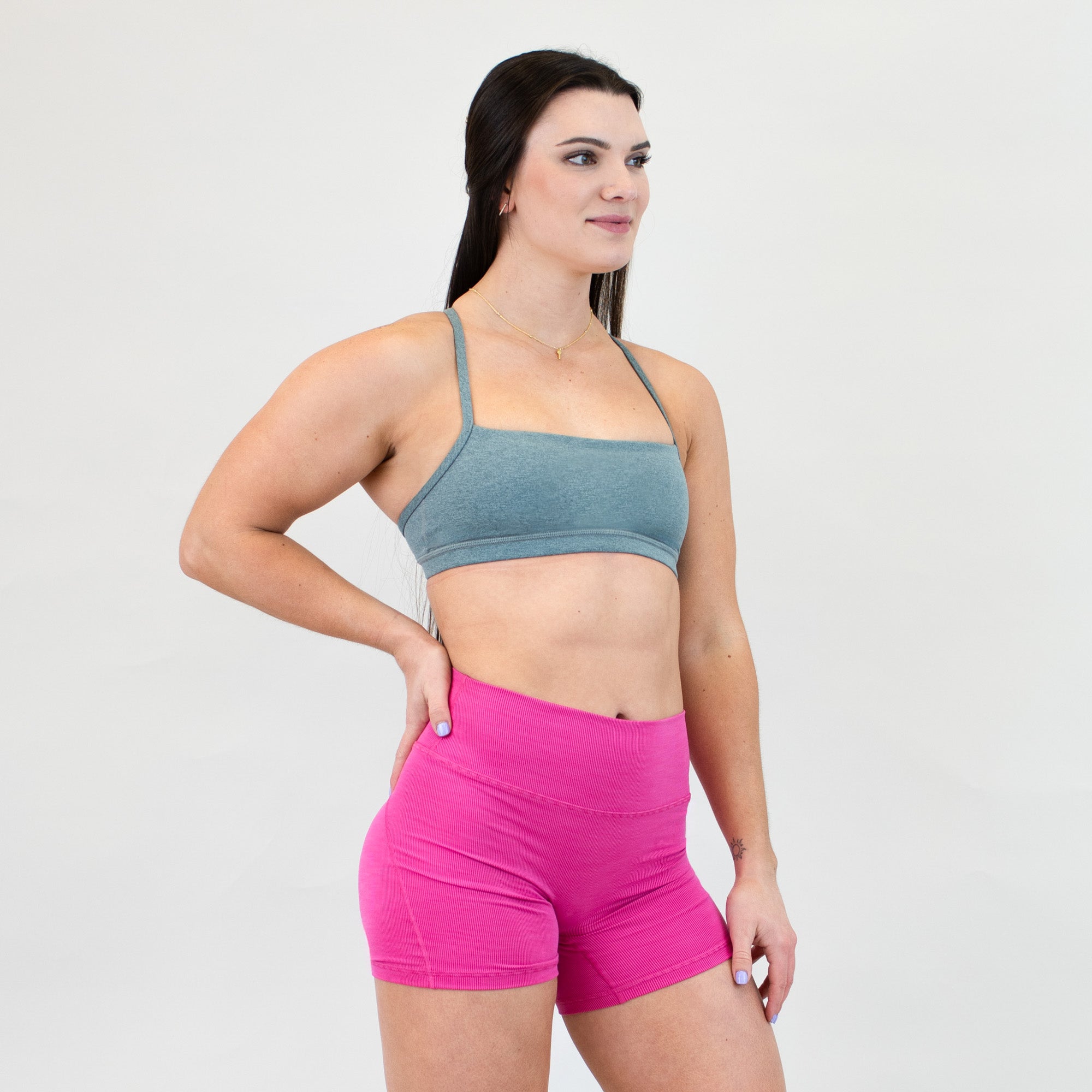 X Back Sports Bra - Heather Camo - Chloe