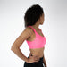 Electric Heather Pink Scoop Neck Athletic Sports Bra - Selena by FLEO