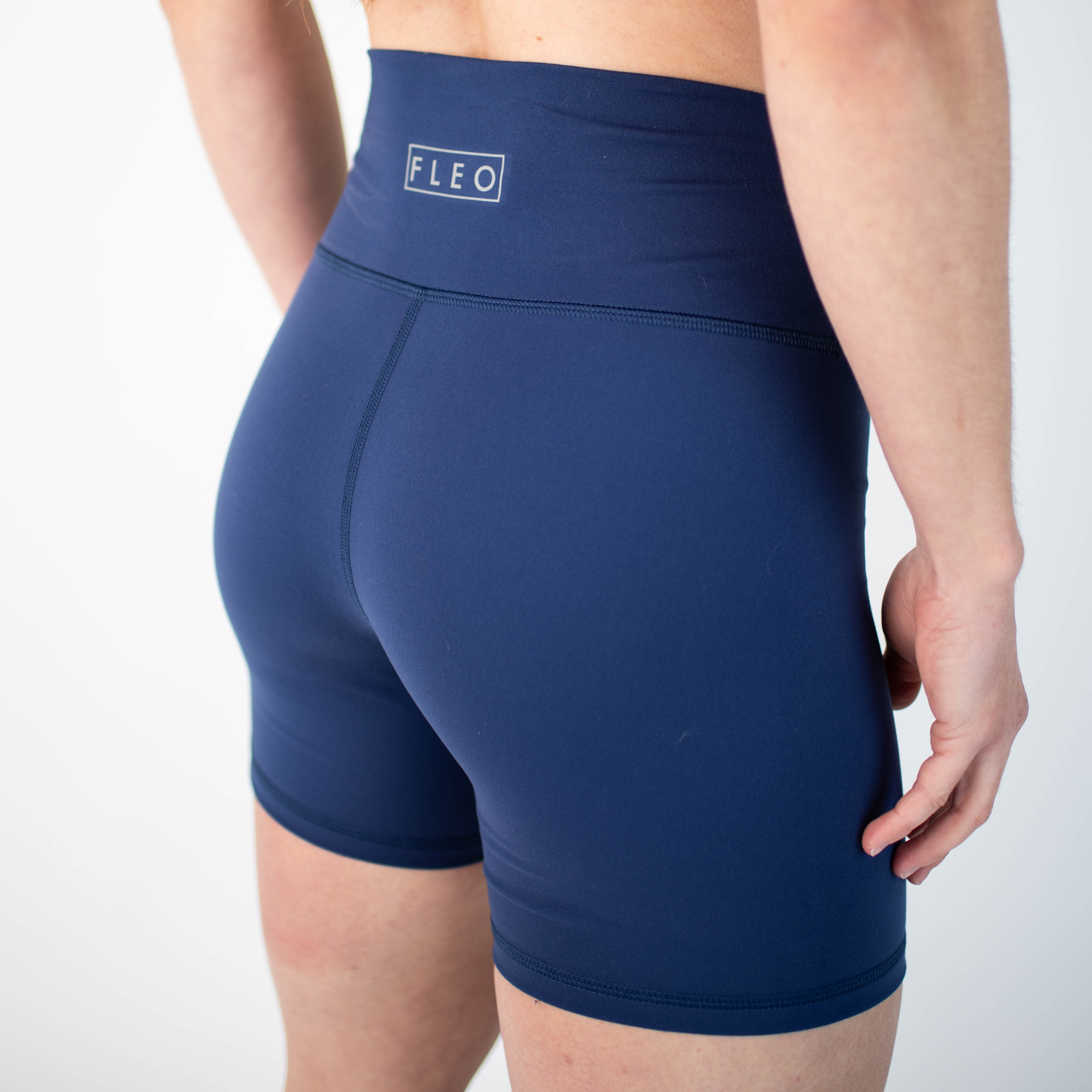 Navy Biker Shorts by FLEO