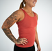 Low Back Tank - Cayenne Red Ribbed Breeze