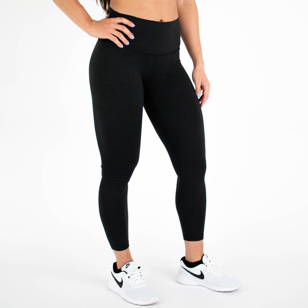 Heather Black Minimal Logo Legging 7/8 25" - El Toro