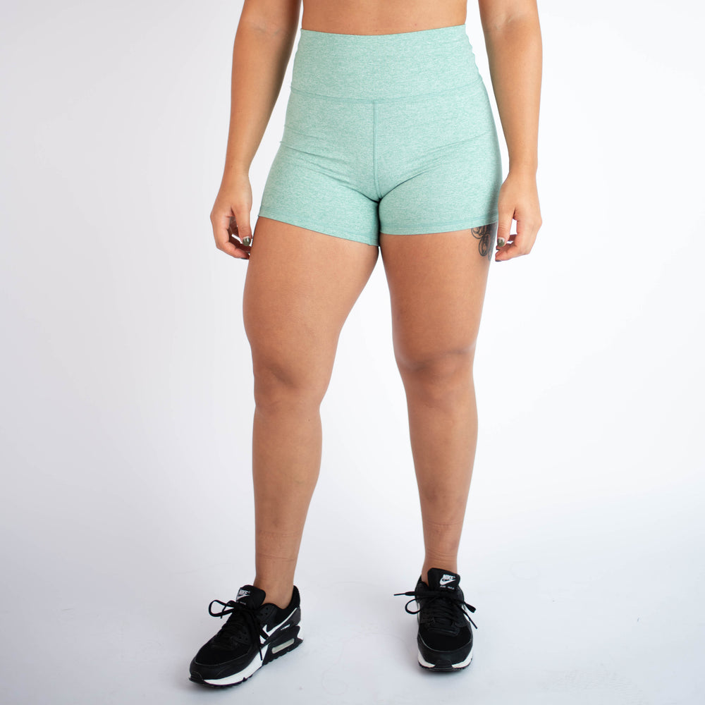 Heather Beryl High Rise Spandex Shorts