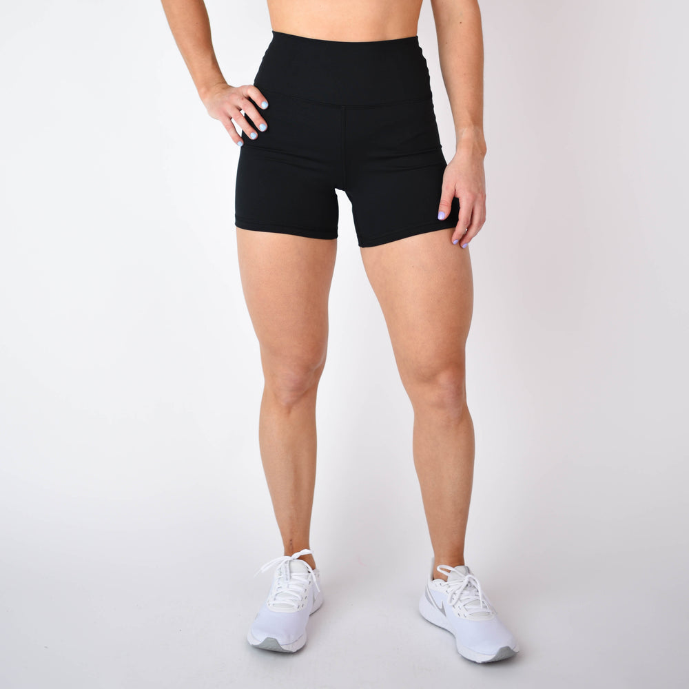 Black 4 Inch Inseam Gym Shorts