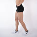 Black 3 Inch Inseam Contour Shorts For Women