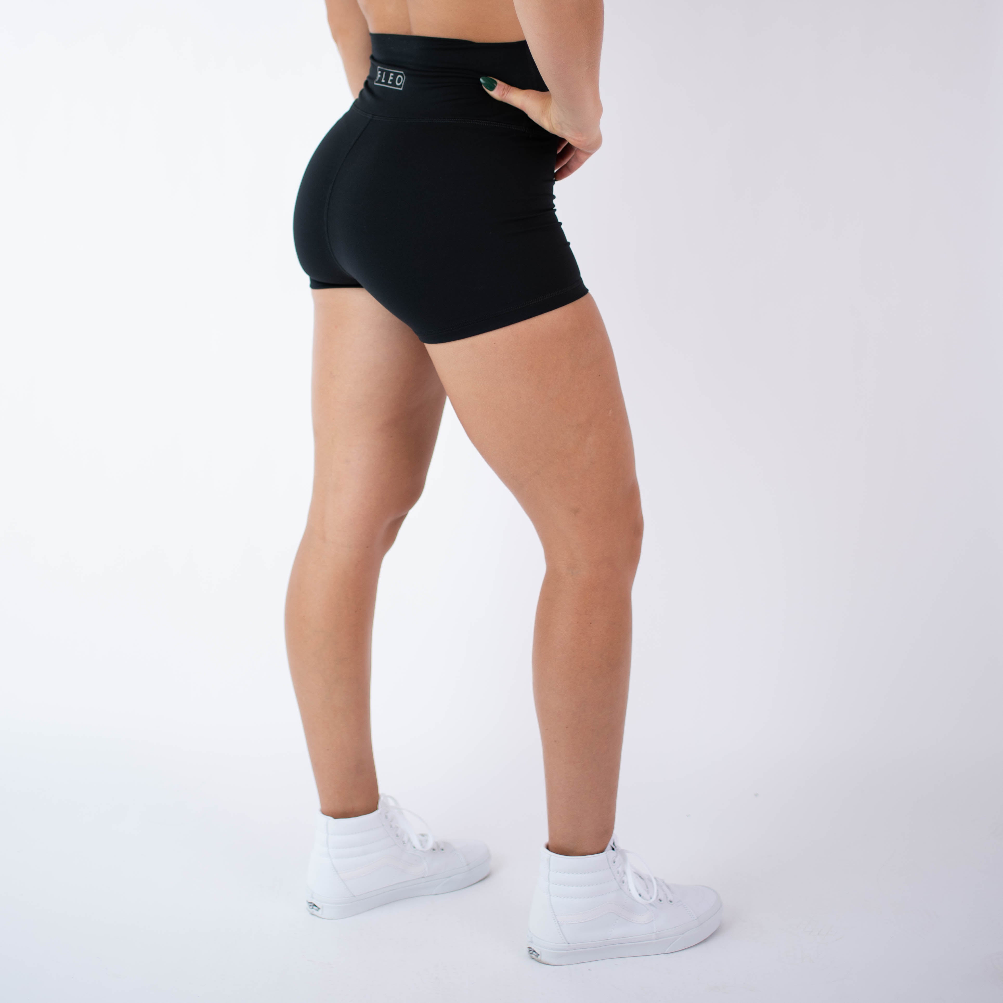 Black High Rise Booty Gym Shorts