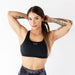 Black Scoop Neck Sports Bra - Isla