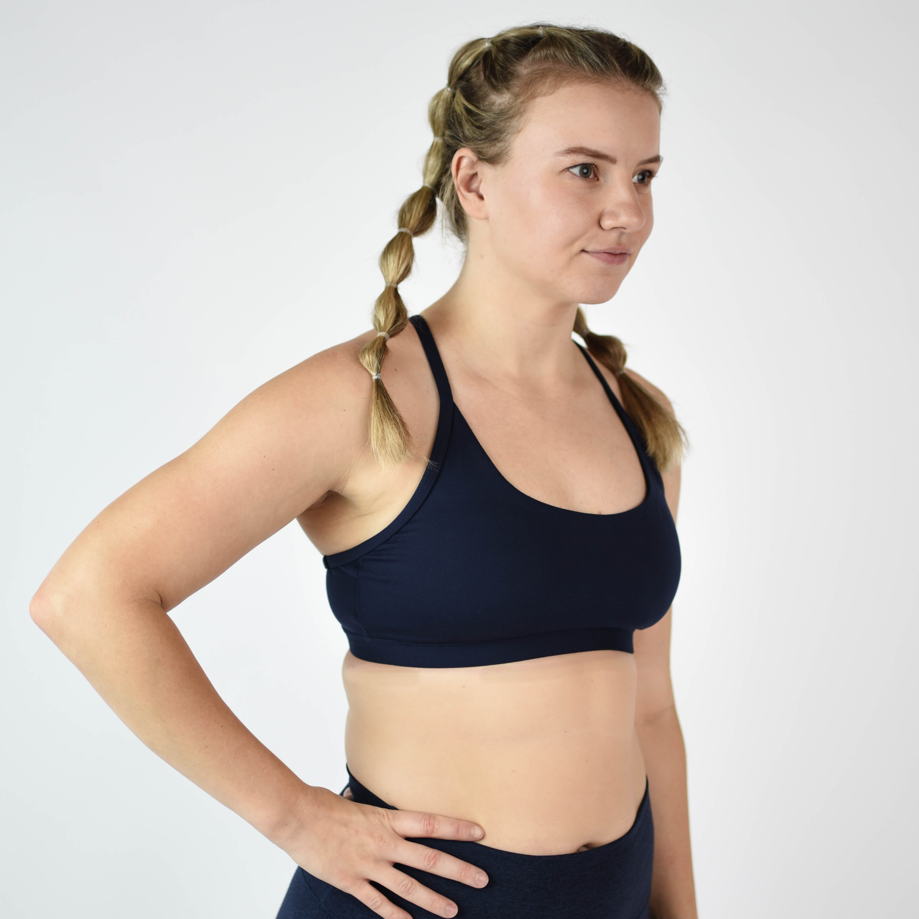 Racerback Sports Bra - Cami in Classic Navy