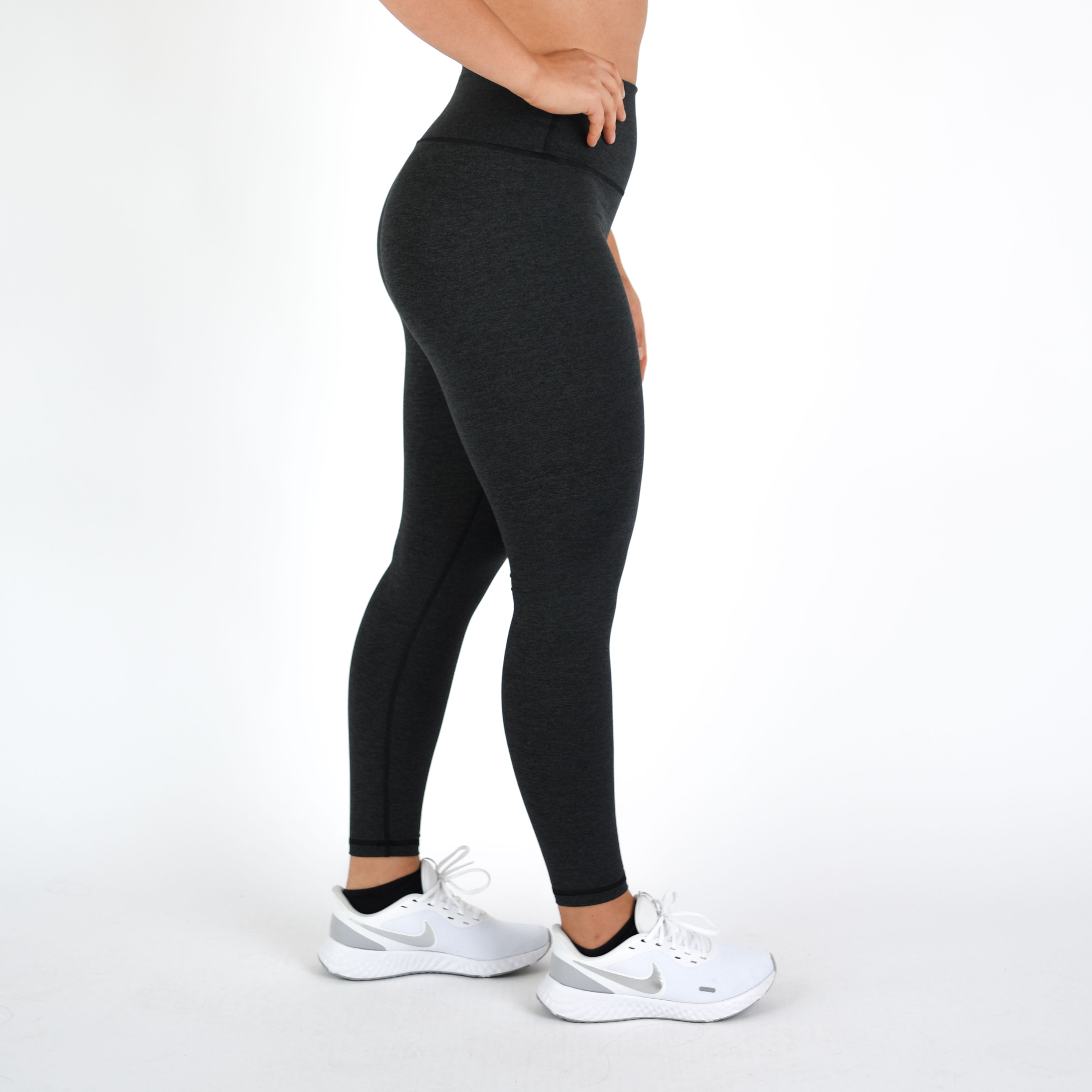 Charcoal Super High Leggings - Bounce Fabric