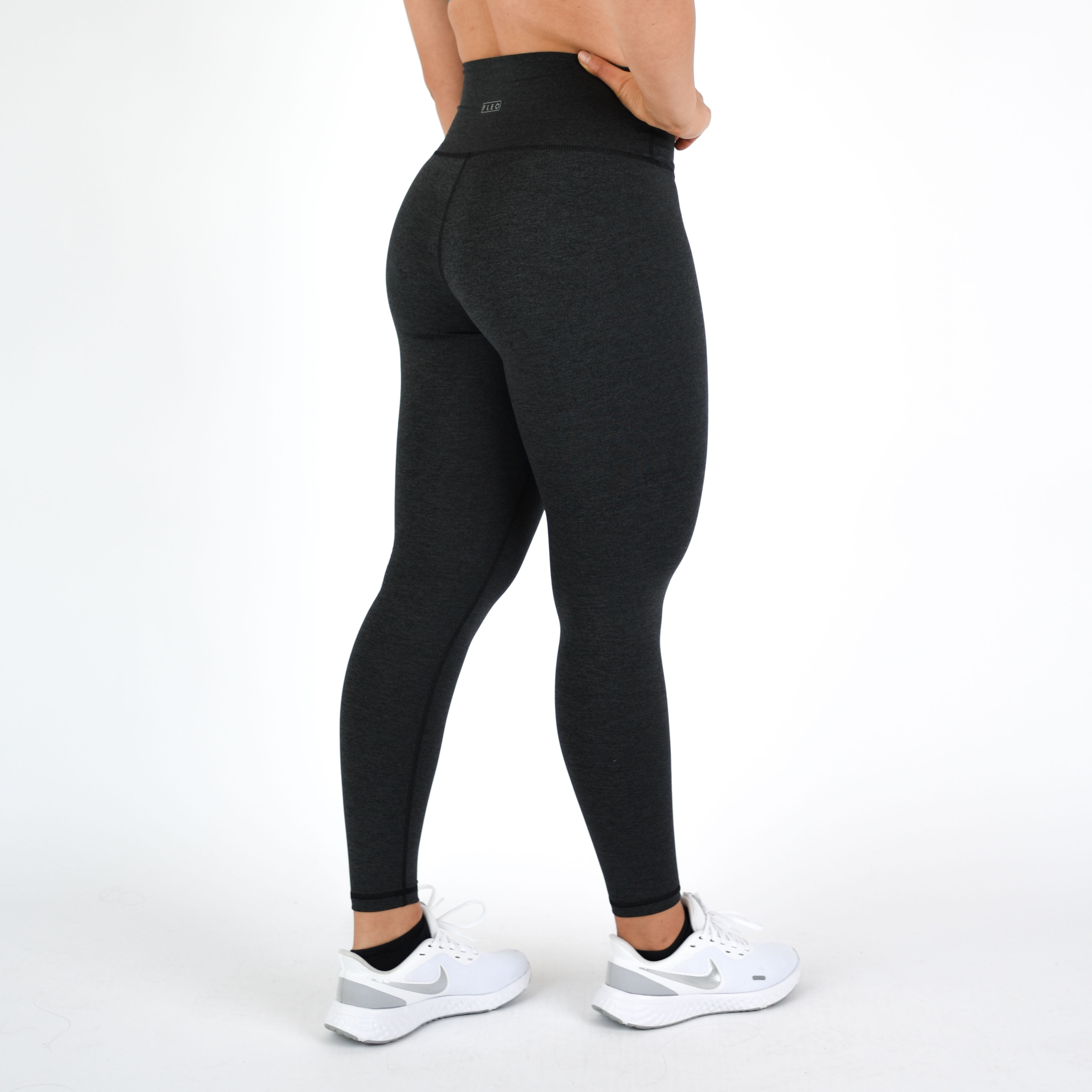 Charcoal Super High Leggings - Bounce Fabric