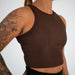 Brown Womens Crop Top - Tempo