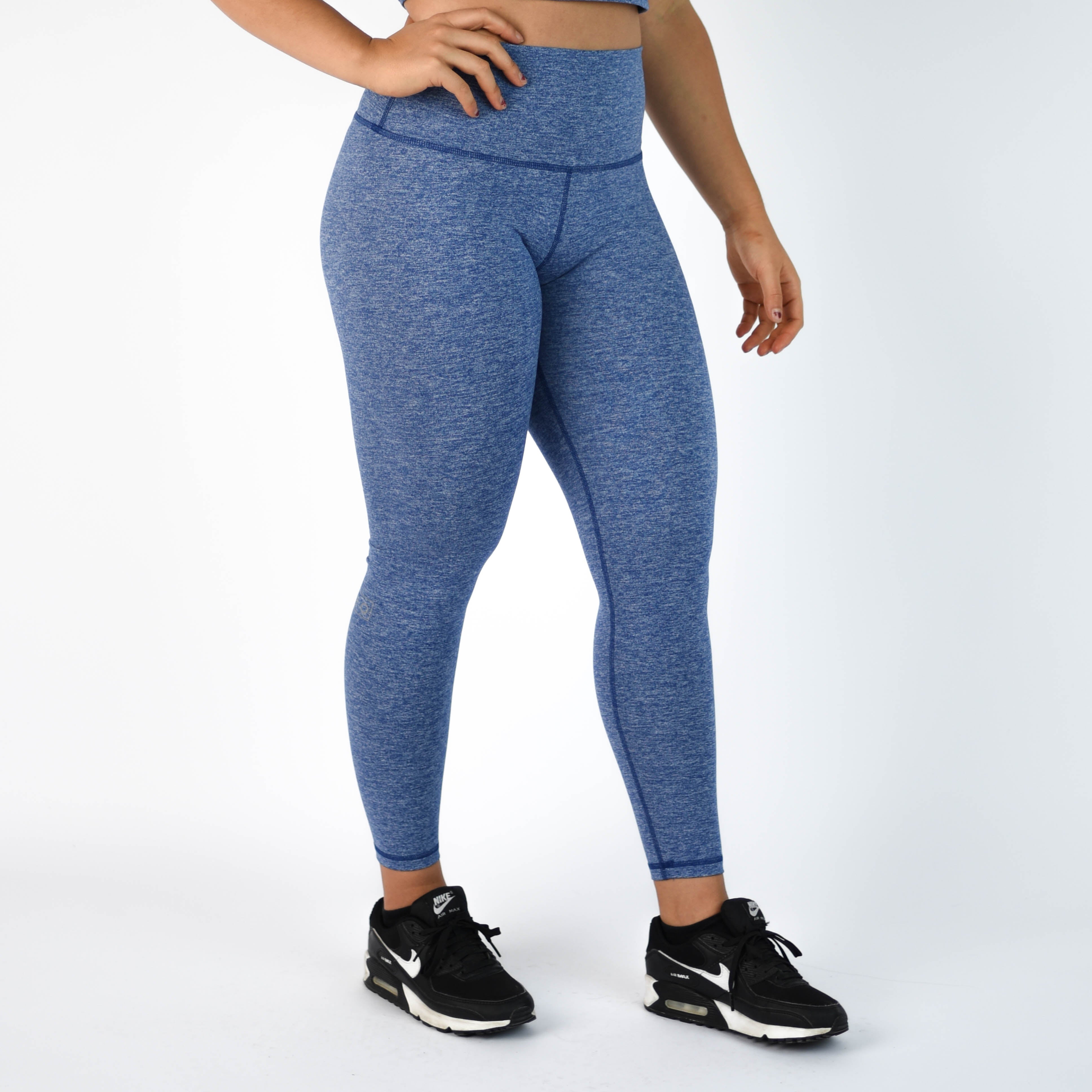 Heather Cobalt Full Length Leggings - El Toro in Bounce by FLEO