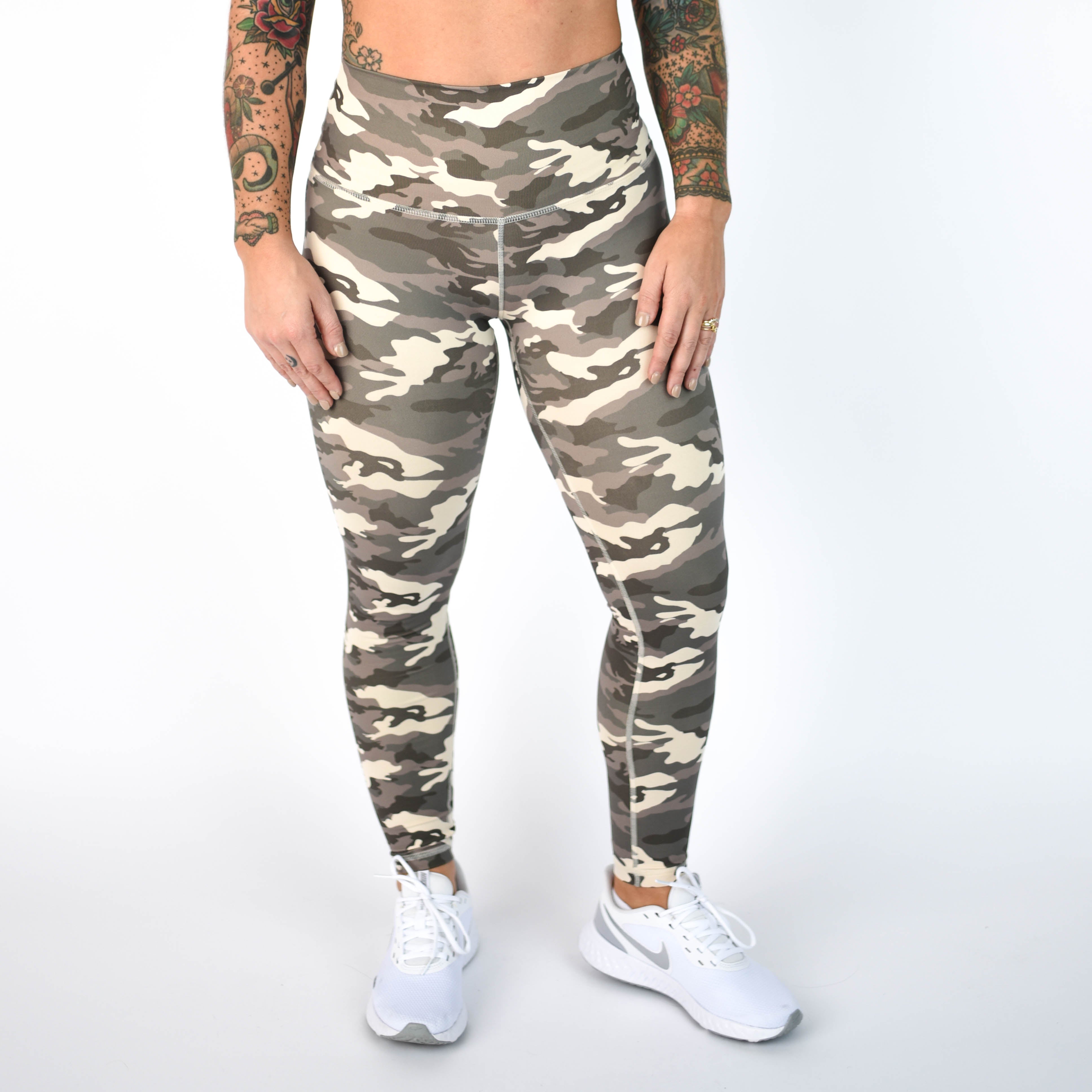 Coco Camo Leggings - El Toro in Bounce fabric by FLEO