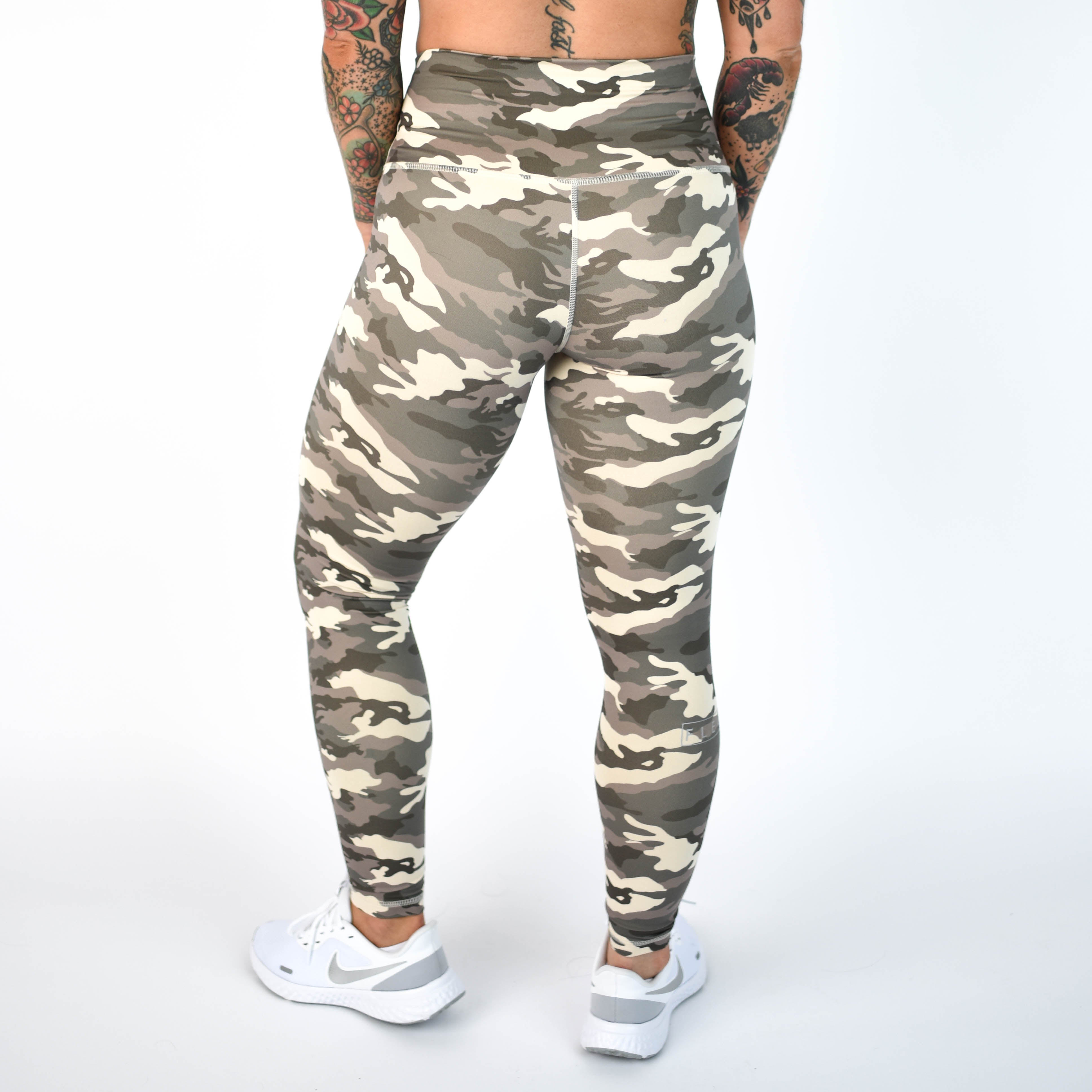 Coco Camo Leggings - El Toro in Bounce fabric by FLEO