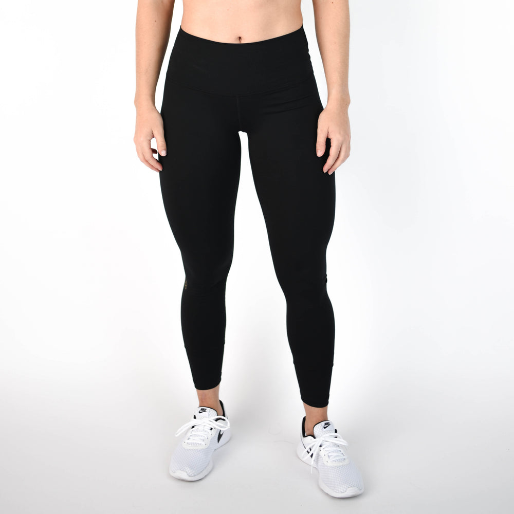 Gold on Black Full Length Leggings - El Toro in Bounce by FLEO