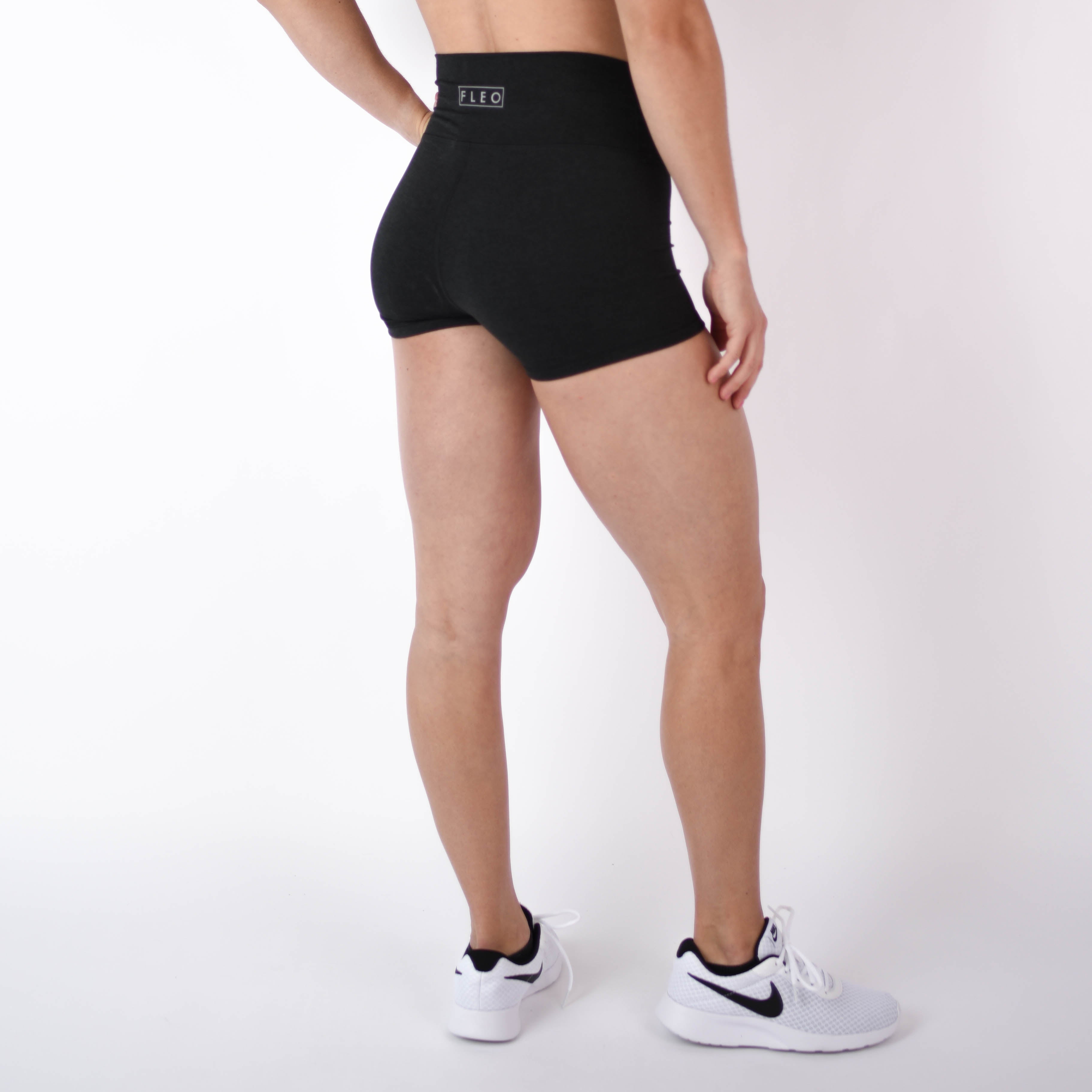 Heather Black High Rise Original Spandex Shorts