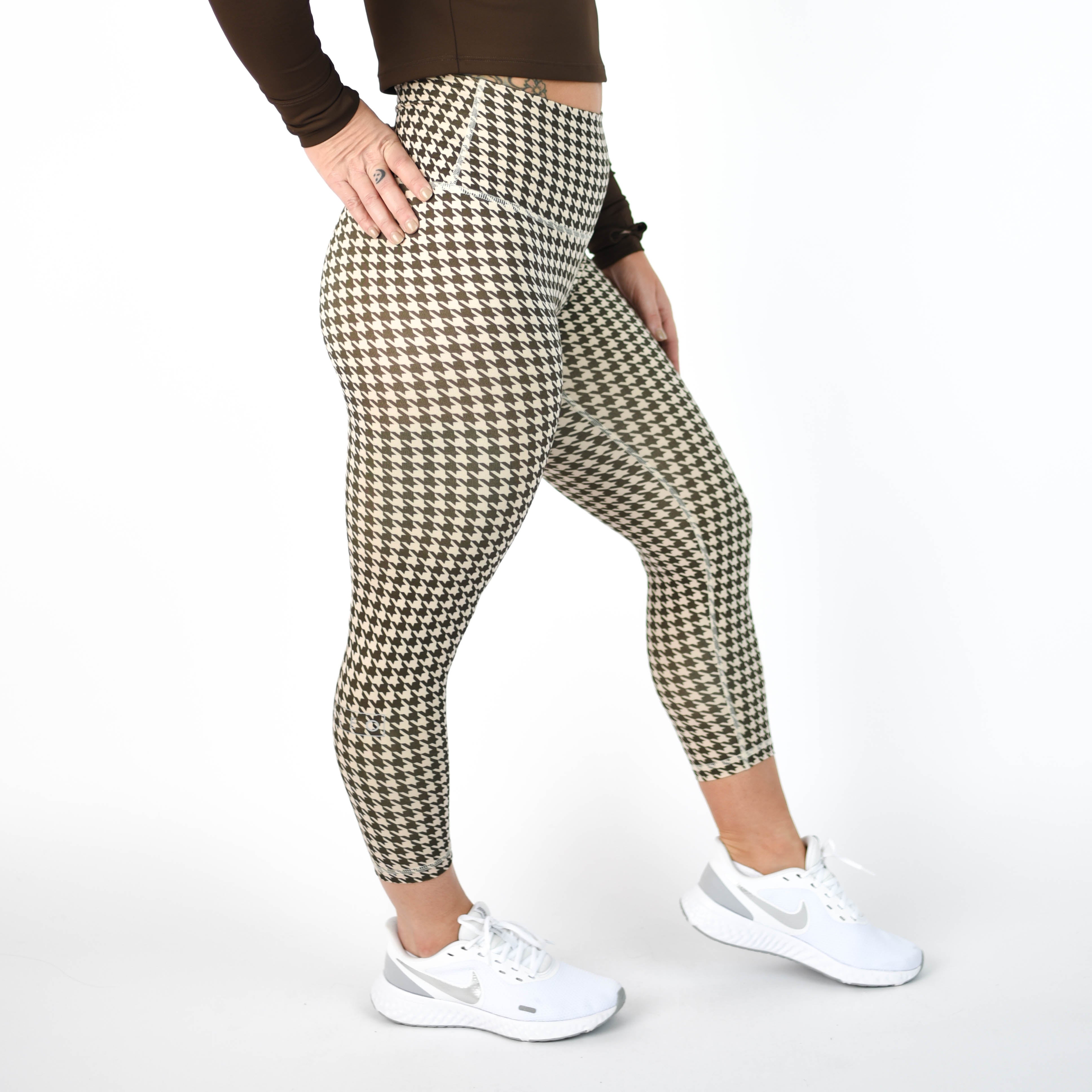 Houndstooth Crop Legging 21" - El Toro