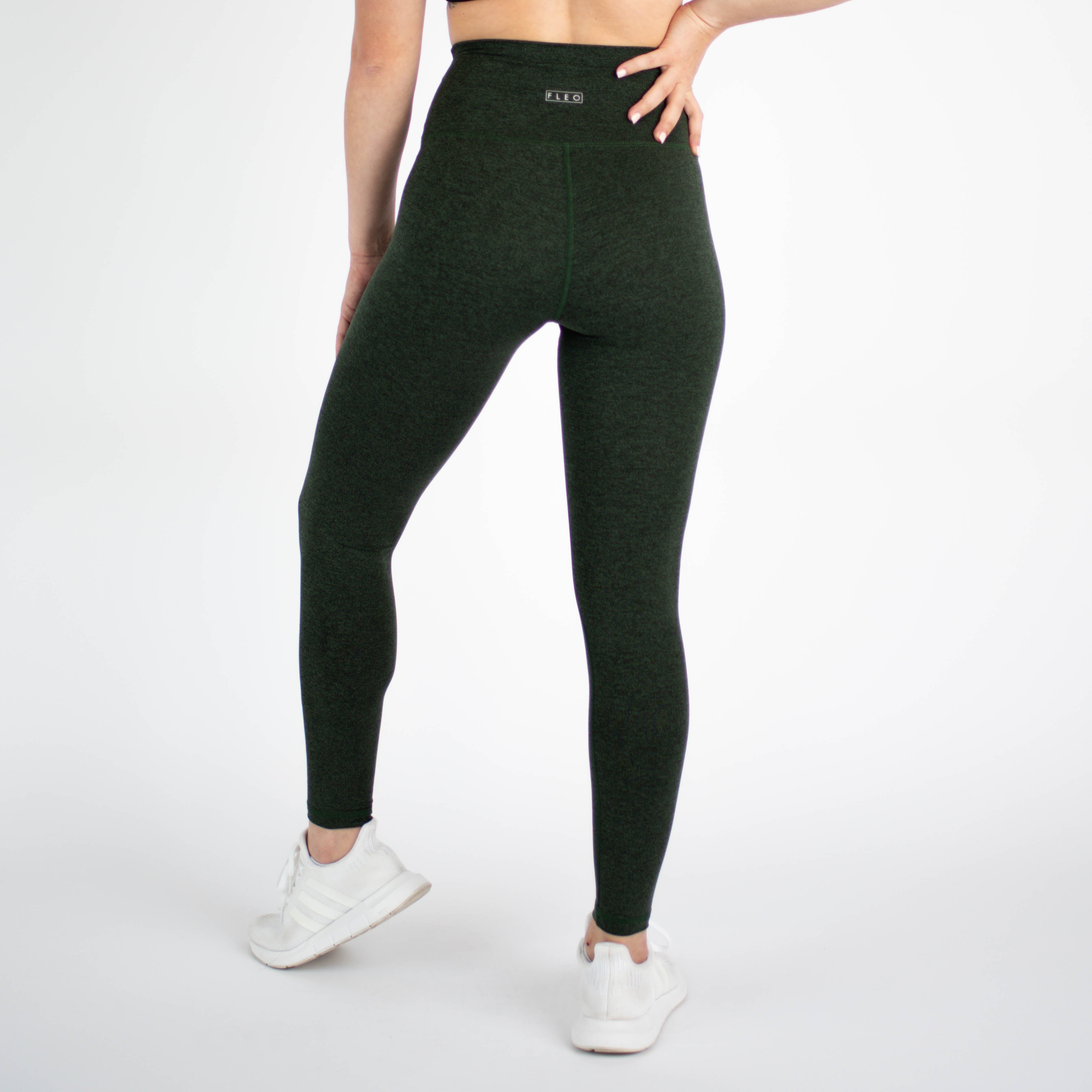 Hunter Green Super High Leggings - Bounce Fabric