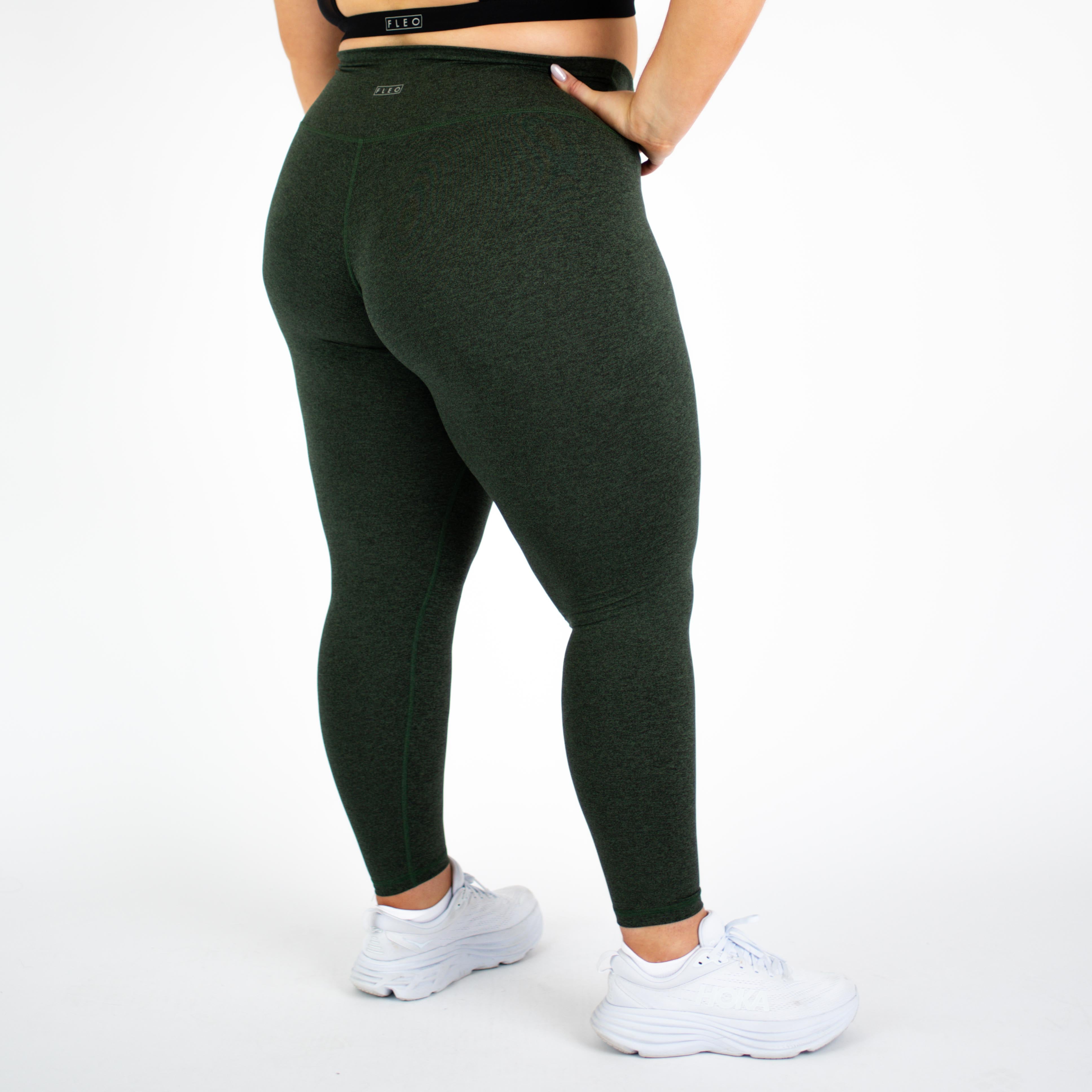 Hunter Green Super High Leggings - Bounce Fabric