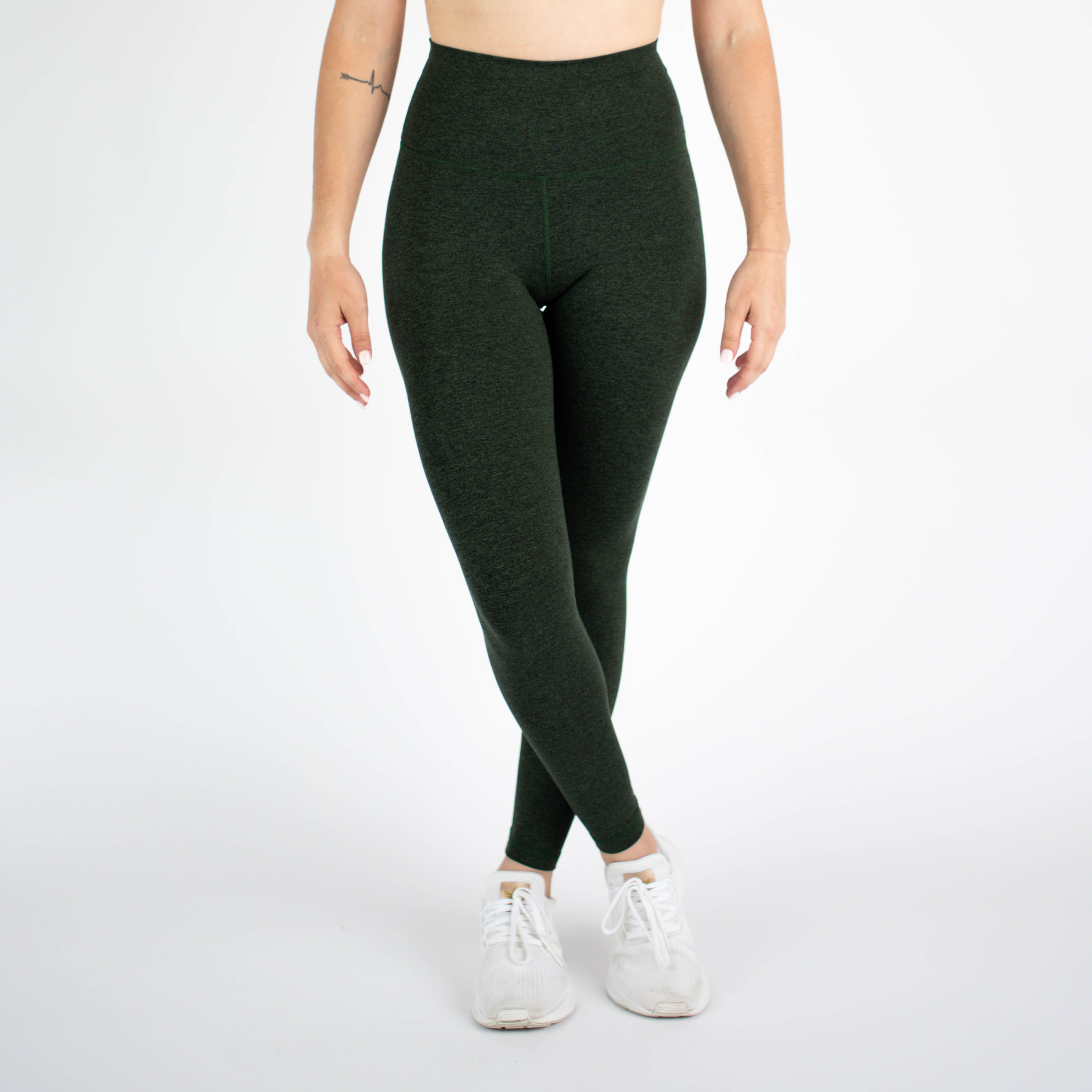 Hunter Green Super High Leggings - Bounce Fabric