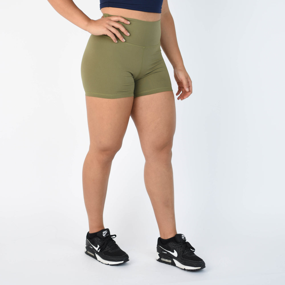 Martini Olive High Rise Spandex Shorts