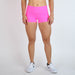 Neon Pink Mid Rise Contour Training Shorts For Women